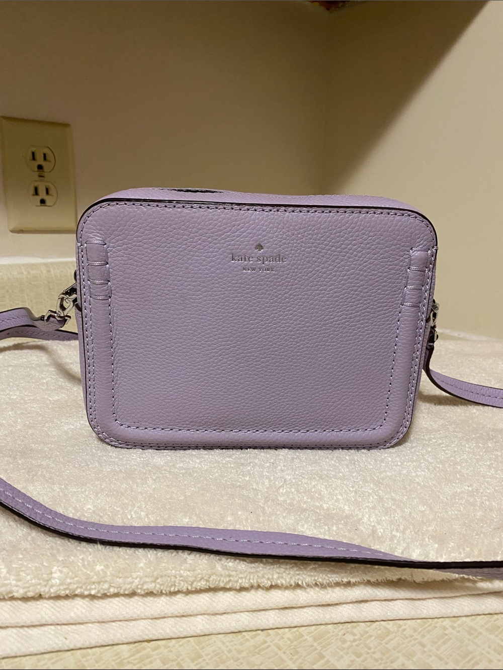 kate spade Lavender Pebbled Leather Crossbody Bag